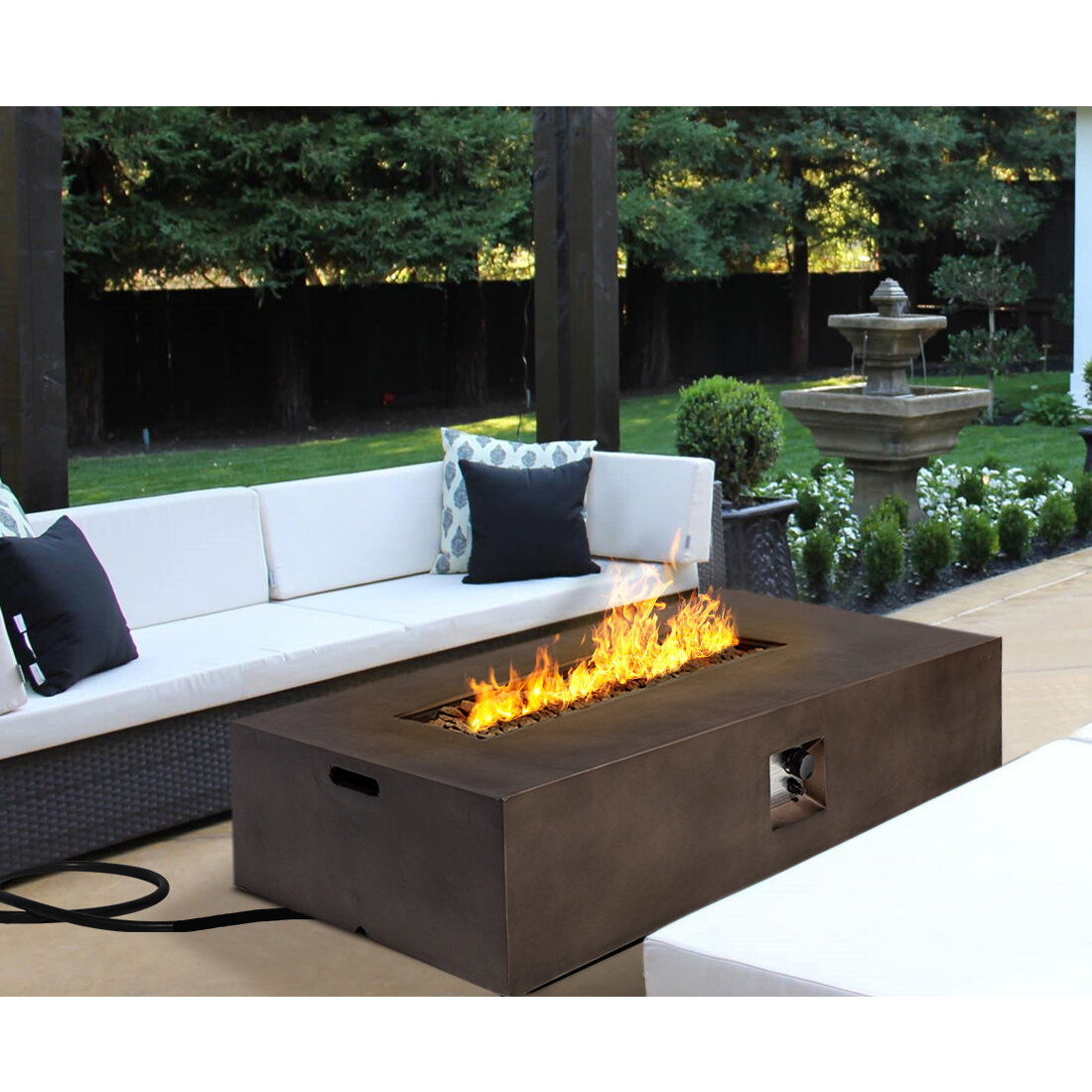 Latitude Run® Ineisha Concrete Propane Fire Pit | Wayfair