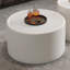 Table basse moderne d'appoint moderne avec plateau en verre trempé, corps en cuir PU et rangement caché pour le salon-129223060-129223057