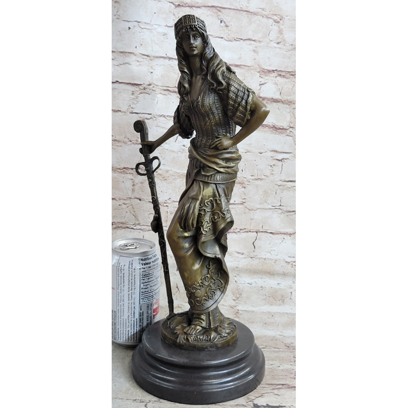 Statue de sculpture en bronze Aydren princesse antique avec statue en bronze 15 po x 8 po