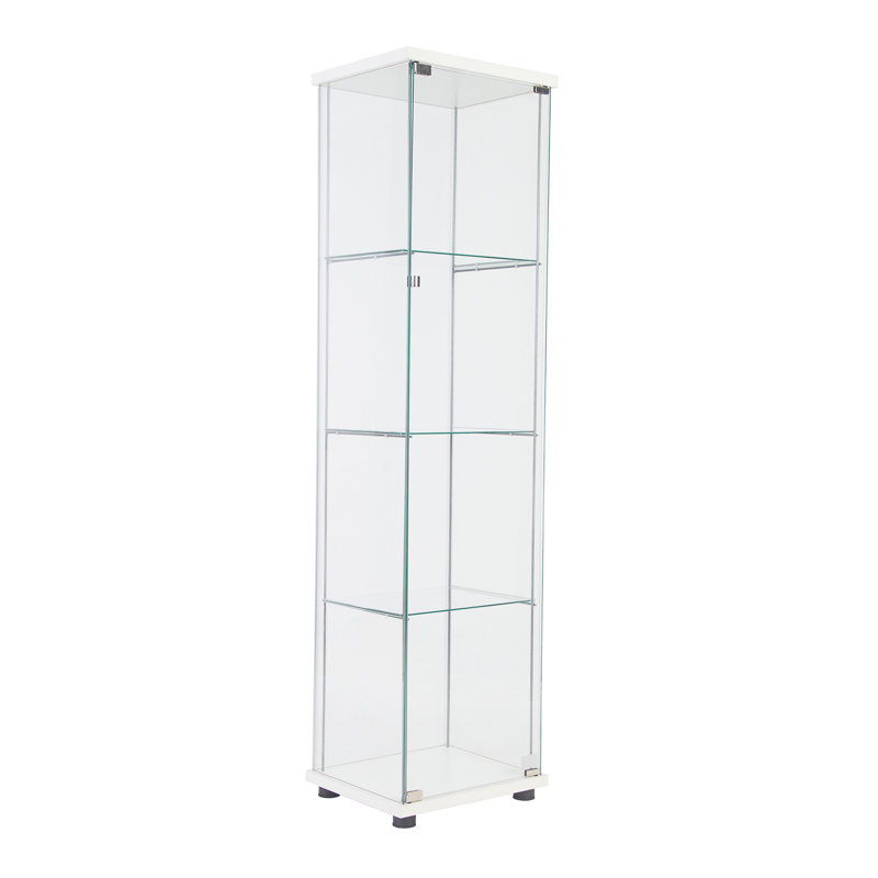 Vitrine à une porte avec 4 tablettes