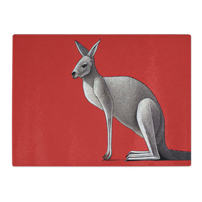 Kangaroo  Glass Chopping Board