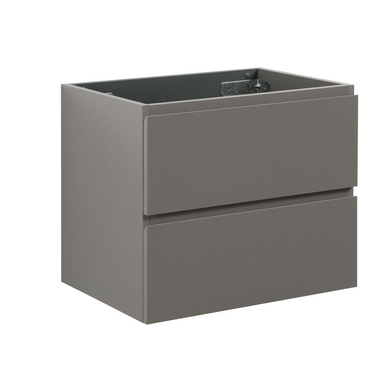 Armoire murale sans lavabo, avec deux tiroirs, pré-assemblée, Gris