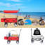 Garden Shopping Beach Cart Folding Wagon  Red