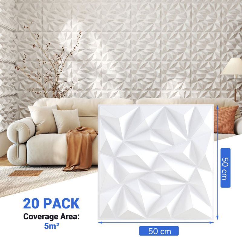 20-Pack 3D Wall Panels