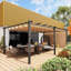 12 x 20 Ft Aluminum Pergola, Outdoor Metal Gazebo with Adjustable Canopy, Reinforced Frame Outdoor Shelter for Backyard, Patio, Garden and Deck