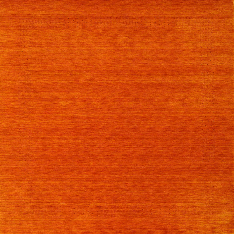 Tapis contemporain rouge, Carré 7 pi x 7 pi