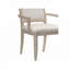 Ensemble de chaises de salle à manger rembourrées en polyester avec accoudoirs, 4 pieds en bois