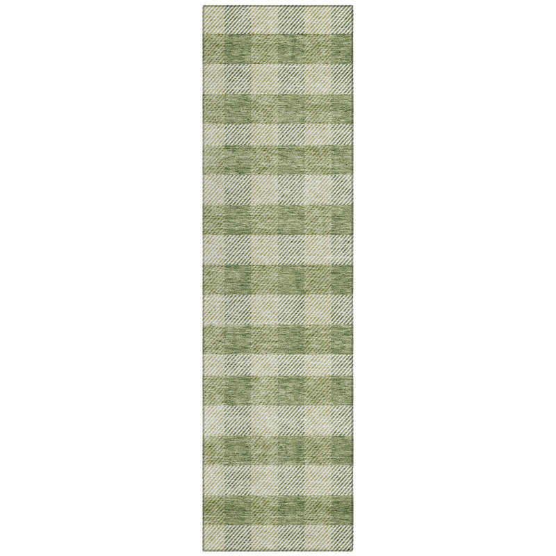 Colzie Plaid Indoor / Outdoor Rug, Runner 2'3" x 7'6"