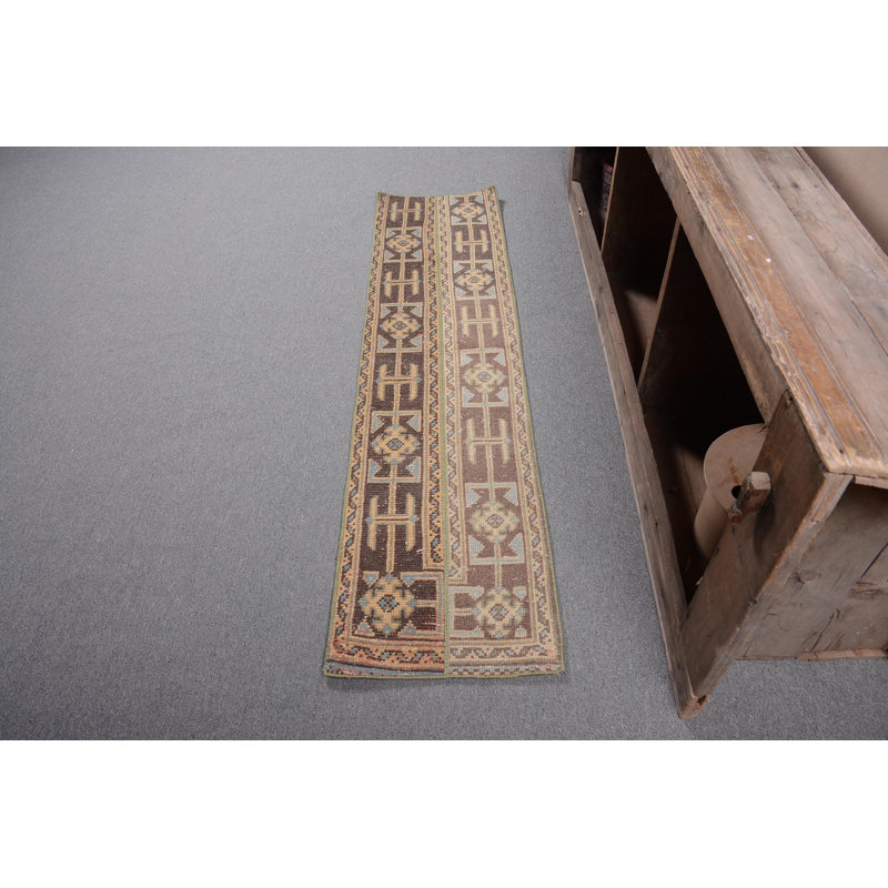 Tapis turc, tapis rétro, tapis oriental, tapis remarquables, tapis d'escalier brun, tapis bohème