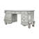 Carvajal Transitional 7-Drawer Vanity Desk with Oversized Scrolled Legs