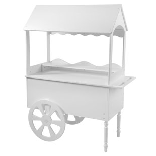  Vintage Candy Cart with Wheels & Cake Stand Included for Parties, Weddings & Celebrations