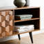 Georgina 65" Solid Wood TV Stand for Living Room & Bedroom, Adjustable Storage Shelves-712389795
