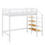 Lit mezzanine simple en métal, équipé d'une tablette de rangement supérieure et d'une échelle avec rangement latéral-1703260482