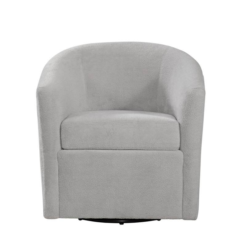 Fauteuil d'appoint pivotant Barrel Style, Brun cendré