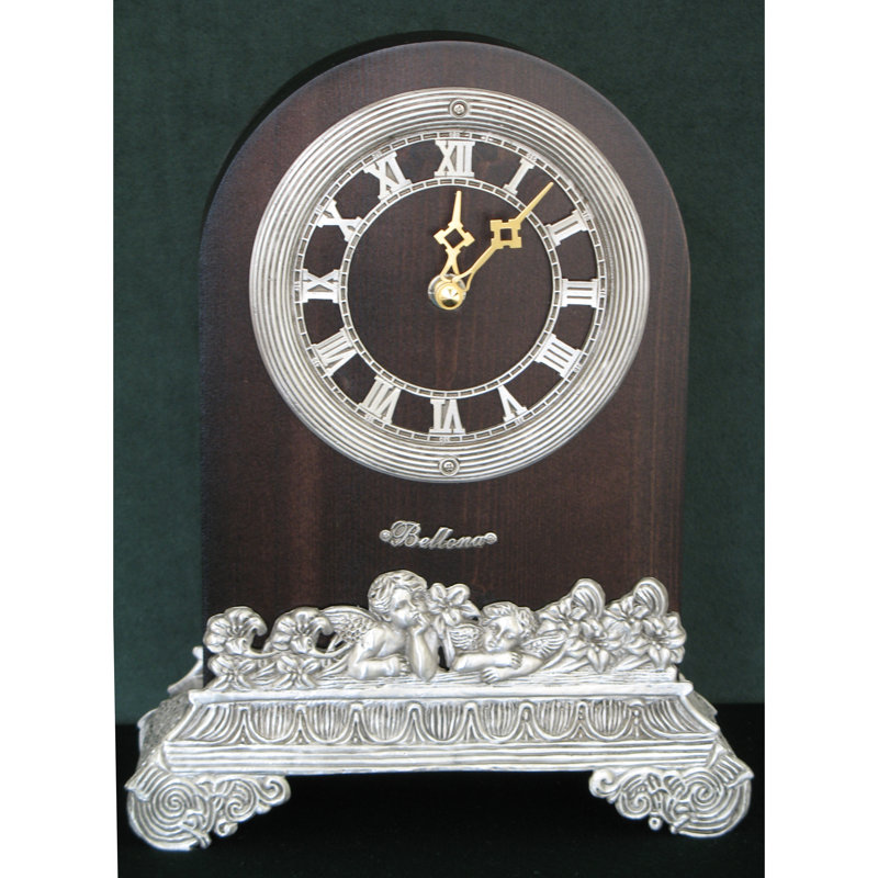Horloge manteau en bois massif