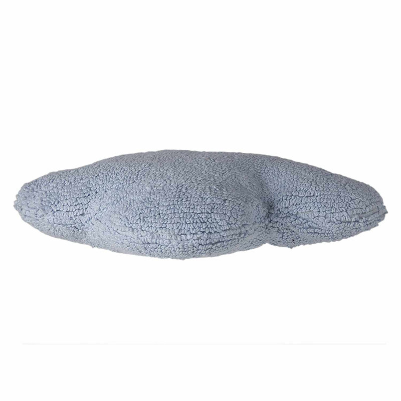 Clouds Cotton Blend Reversible Throw Pillow, Blue