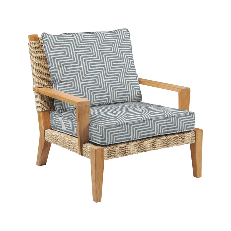 Hadley Outdoor Teak Lounge Chair, Hadley Natural Rope, Perigold Key Figure Twilight