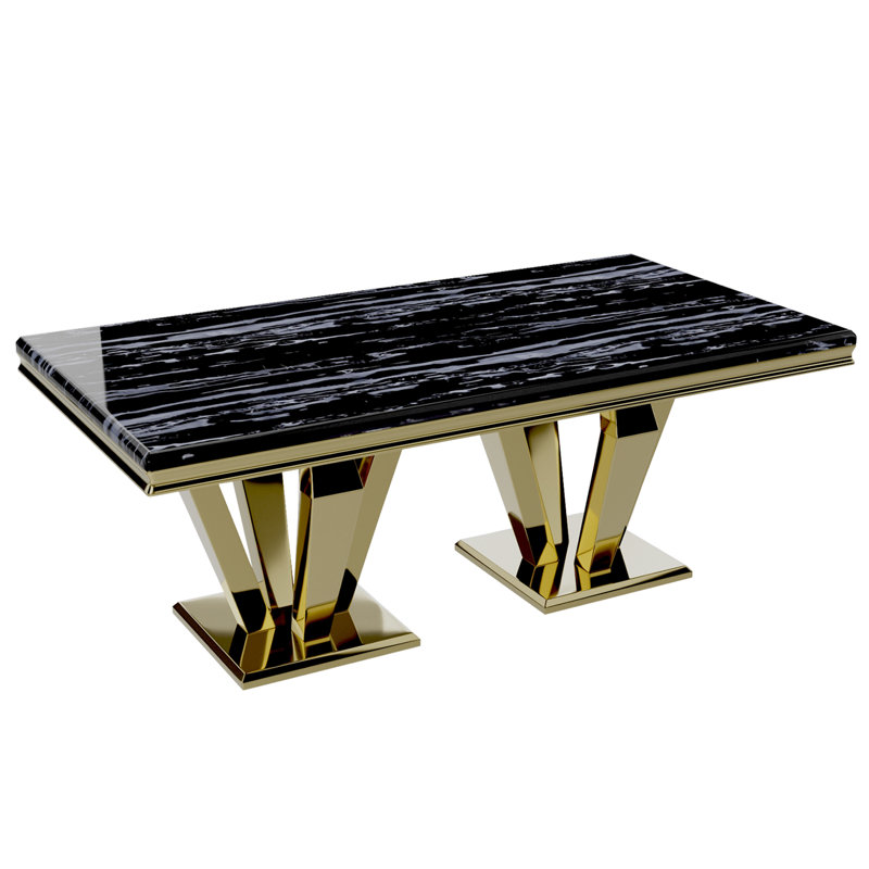 Table de salle à manger rectangulaire de luxe