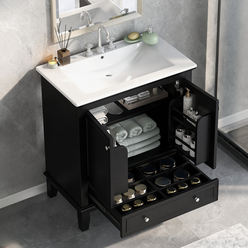 30" W x 18.3" D x 34.05" H Single Bathroom Vanity