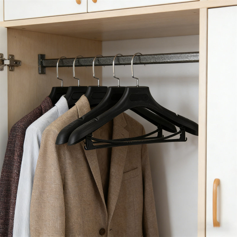 Men's Suit Hanger-30Pack, Widened Anti Slip Hanger, Thickened Plastic Material, With Pants Stem And Metal Hook, 30