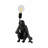 Trinx 20" Monkey Table Lamp With Bulb, Enigmatic Black