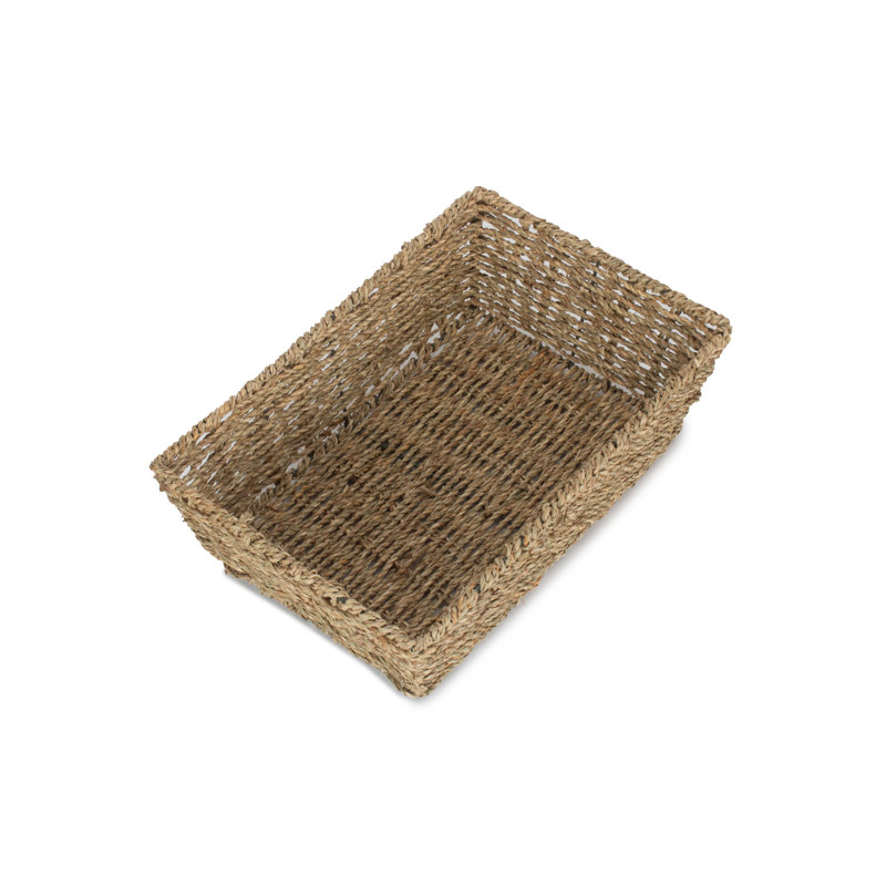 Fannett Seagrass Storage Tray Basket