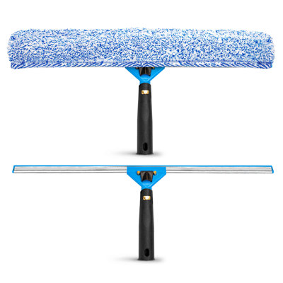 Swivel Window Washing Kit with 18" Squeegee and 18" Washer