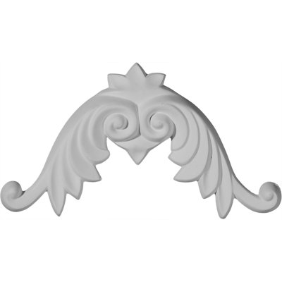 Kent 3.875'' H x 7.5'' W x 0.625'' D Urethane Onlay Scroll