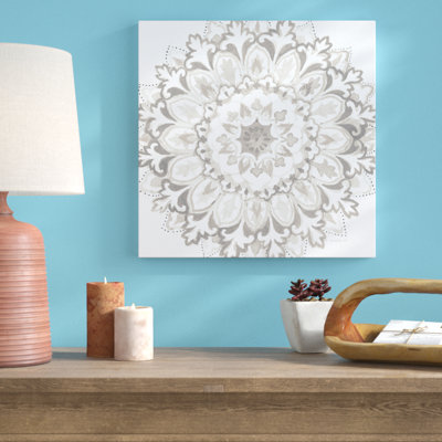 Mandala Delight II Neutral Crop by Danhui Nai - No Frame Print on Canvas