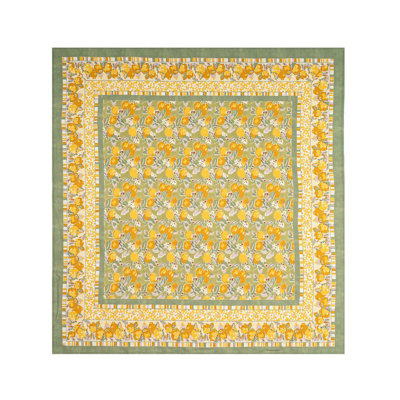 Citron Handmade Floral Tablecloth