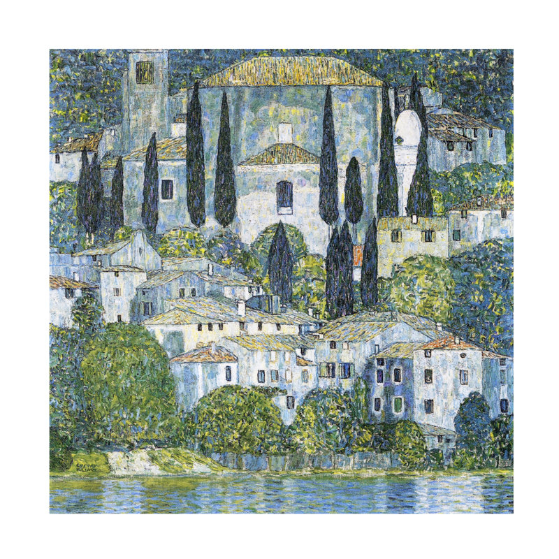 "Klimt Coastal Villages I" par Gustav Klimt sur toile, H 35 po x l 35 po