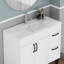Évier en céramique durable minimaliste moderne de 36 pouces avec trou de robinet pré-percé Ellery (évier seulement)