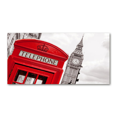 Telephone Booth - Wrapped Canvas Print