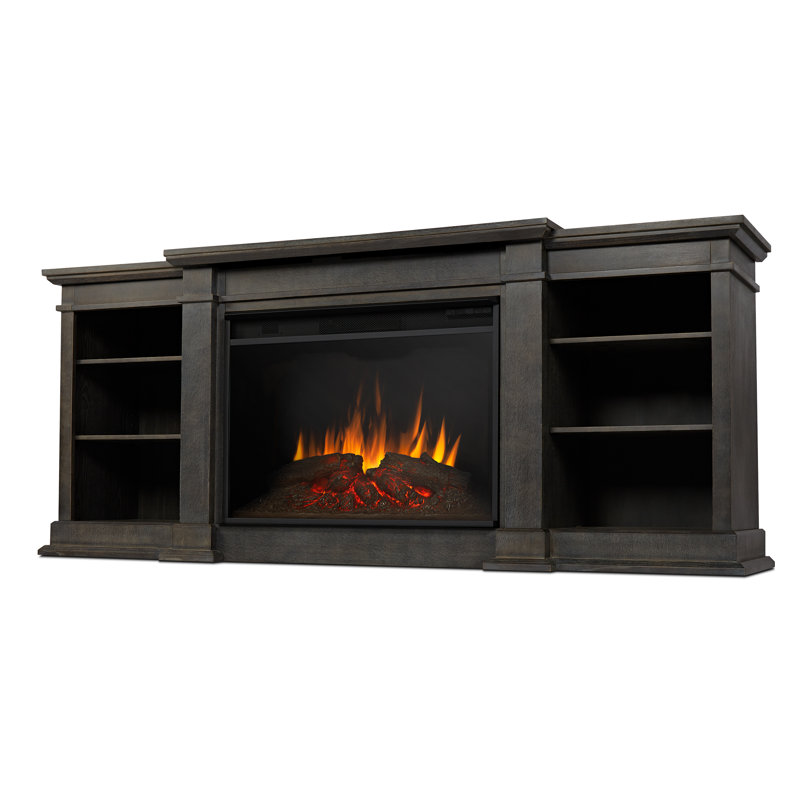 Eliot Grand 81'' TV Stand with Electric Fireplace, Antique Gray