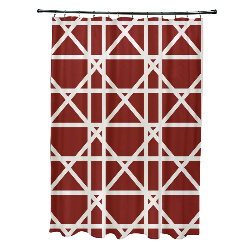 Pflugerville Geometric Shower Curtain, Orange
