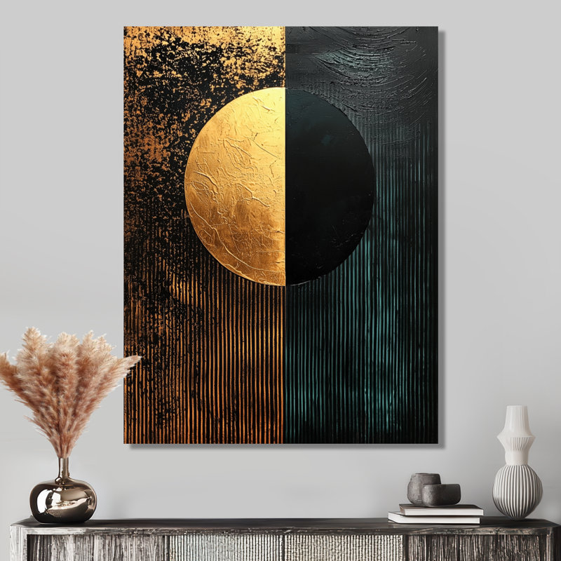 «Geometric Art Decor Essential Forms VII», reproduction d'art moderne en métal, art mural moderne en métal, H 20 po x l 12 po