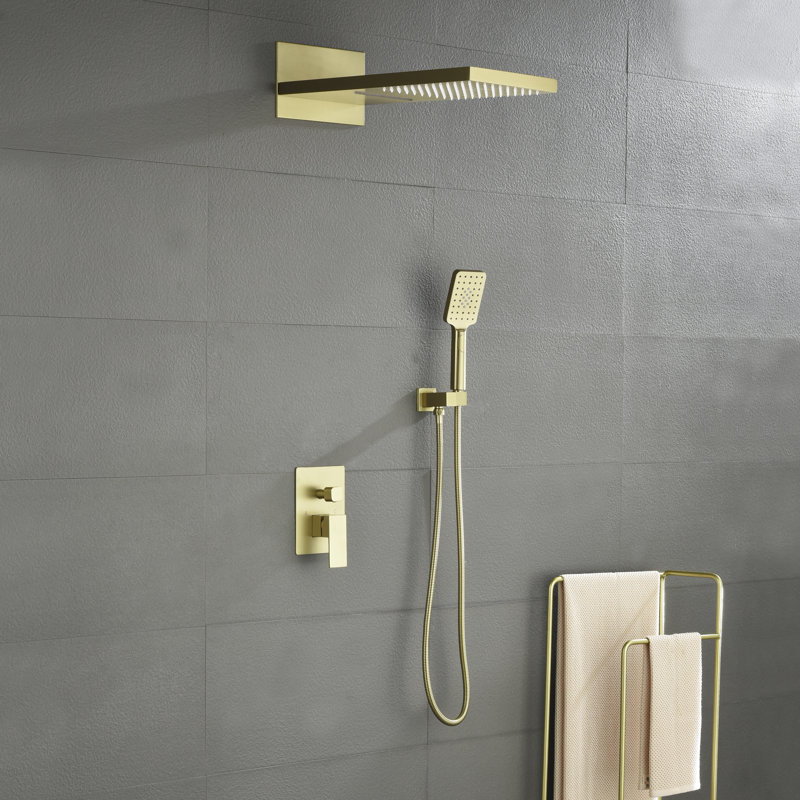 Pressure Balanced Rain Shower System with Handheld Spray