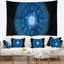 Tapisserie sphère à sphère fractale bleu vif abstrait-28495567