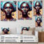 Portrait d'une femme africaine glamour I - reproduction sur toile-87371015-87371018