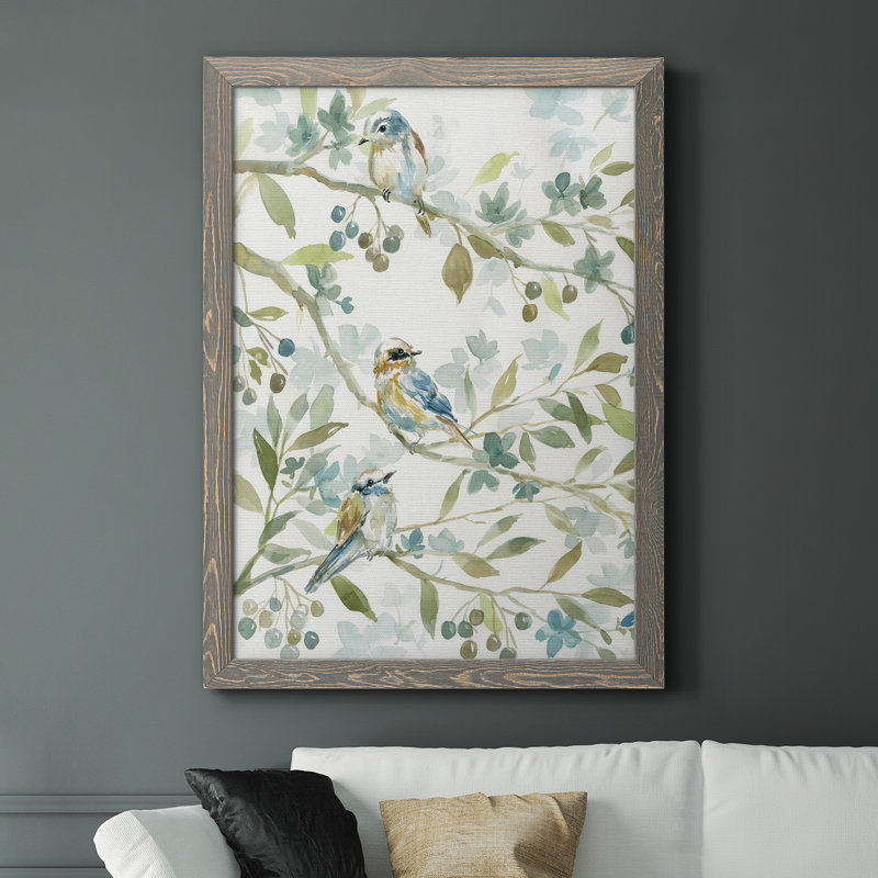 Spring Beginnings - Peinture sur toile encadrée, Encadré gris, H 31,5 po x l 23,5 po x P 1,5 po