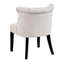 Chaise rembourrée texturée beige avec contreplaqué et assise en mousse de style moderne en bois foncé-121109484