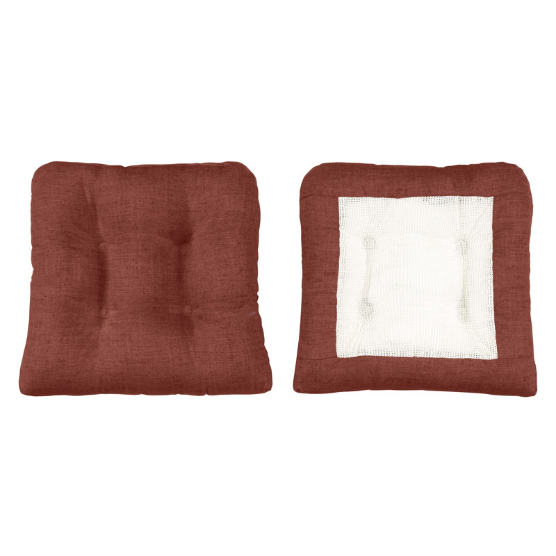 Coussin de chaise antidérapant, L 16 po x P 16 po, Rouge