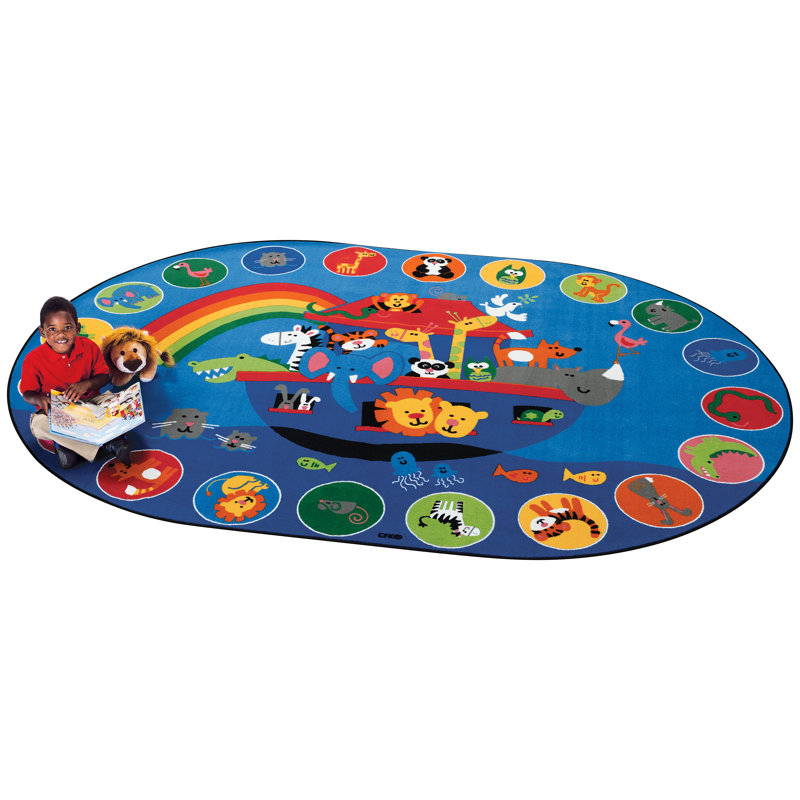 Oval Machine Tufted Nylon Rug