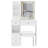 29.2" Small Size Left Drawer Desktop Vanity Table + Cushioned Stool, Large Sliding, Touch Control, Tri-Color Switching, Brightness Adjust LED Mirror, High Capacity Storage, Suitable For Small Space-1373900814