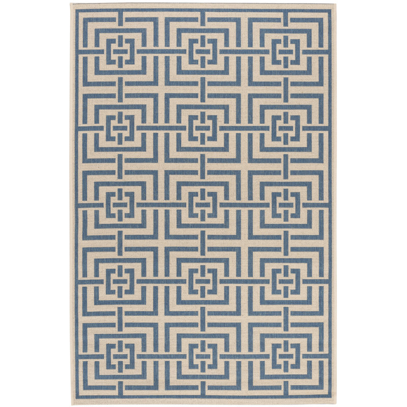 Dubay Geometric Hand Woven Indoor / Outdoor Area Rug, Rectangle 155 x 229 cm