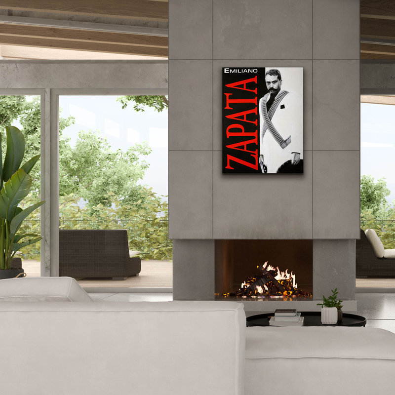 «Zapata» par Robert Valadez, art mural sur toile, H 34 po x l 26 po x P 1,5 po