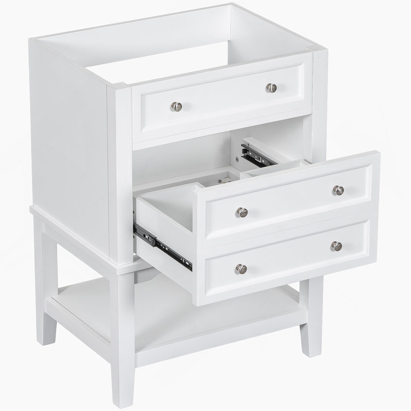 Bathroom Vanity Without Sink, Base Only, Solid Wood Frame