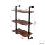 Industrial Pipe Shelf 3-Tier, 2-Tier Wall Mounted Shelves with Hooks for Kitchen, Bedroom, Bathroom