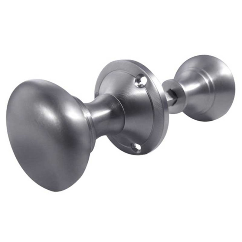 Passage Knobset, Satin Chrome