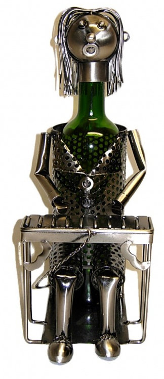 Tabletop Wine Bottle Rack in Silver